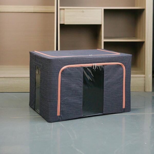 Large-Capacity Cotton Linen Foldable Fabric Storage Box | Moisture-Proof Organizer for Clothes & Quilts